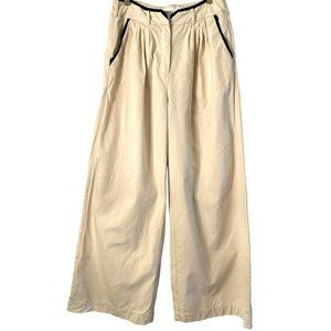 Sovere Women's Express Wide Leg Pant Black Trim Size Medium Zip Closure Revolve